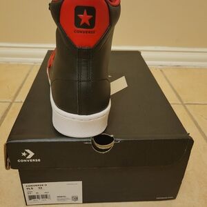 Converse Black and Red Star High-Tops